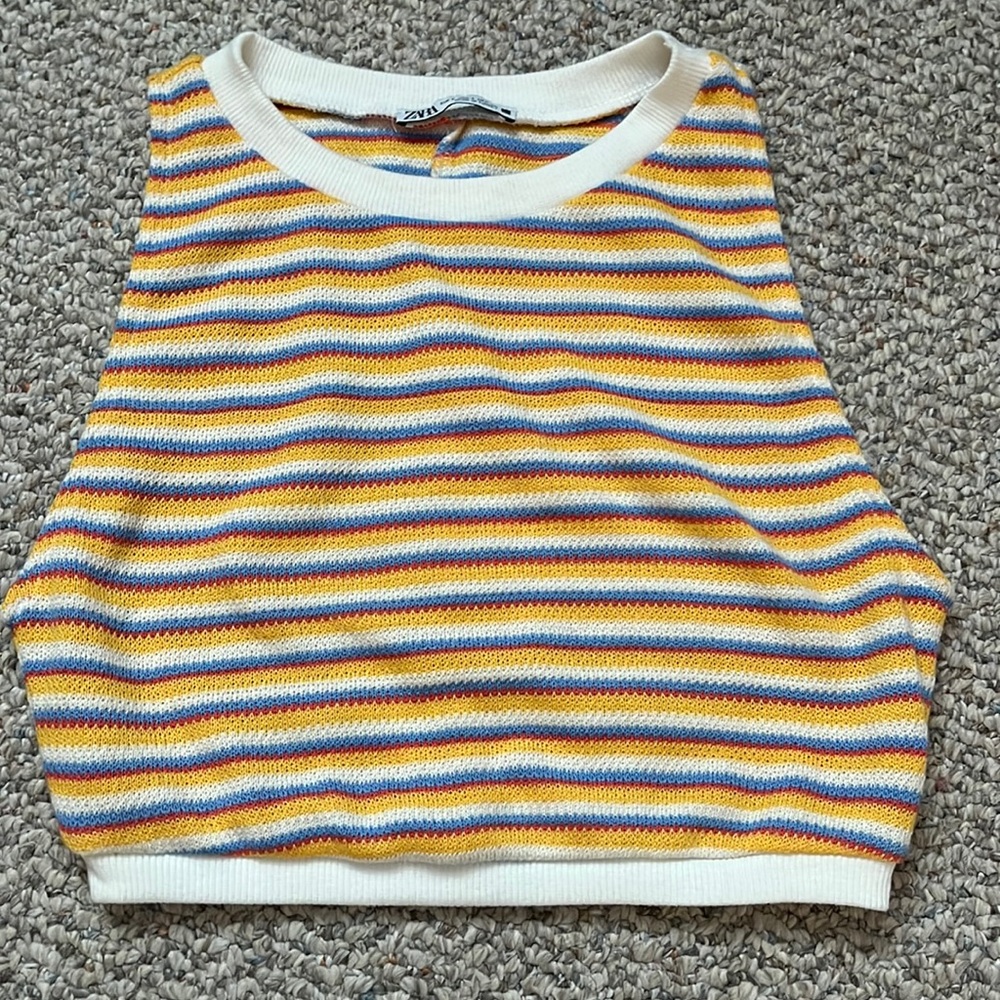 Zara high-neck sweater crop top